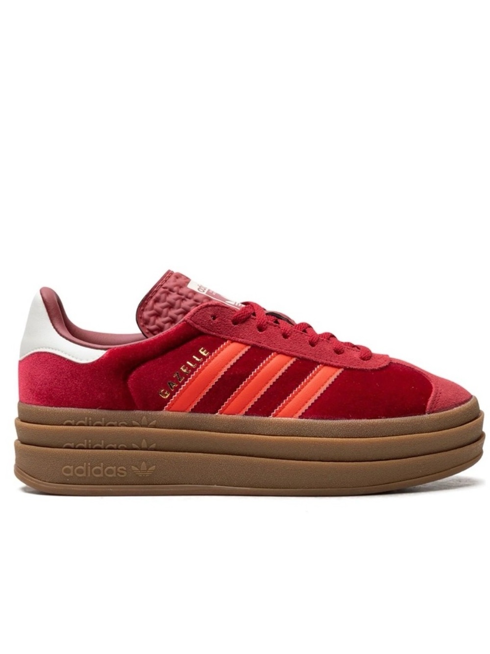 adidas Gazelle Platform Women's Bright Red Velvet Sneakers